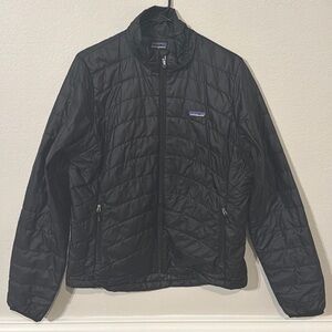 Patagonia Nano Puff Jacket Mens Medium Black Primaloft Quilted Puffer Coat
